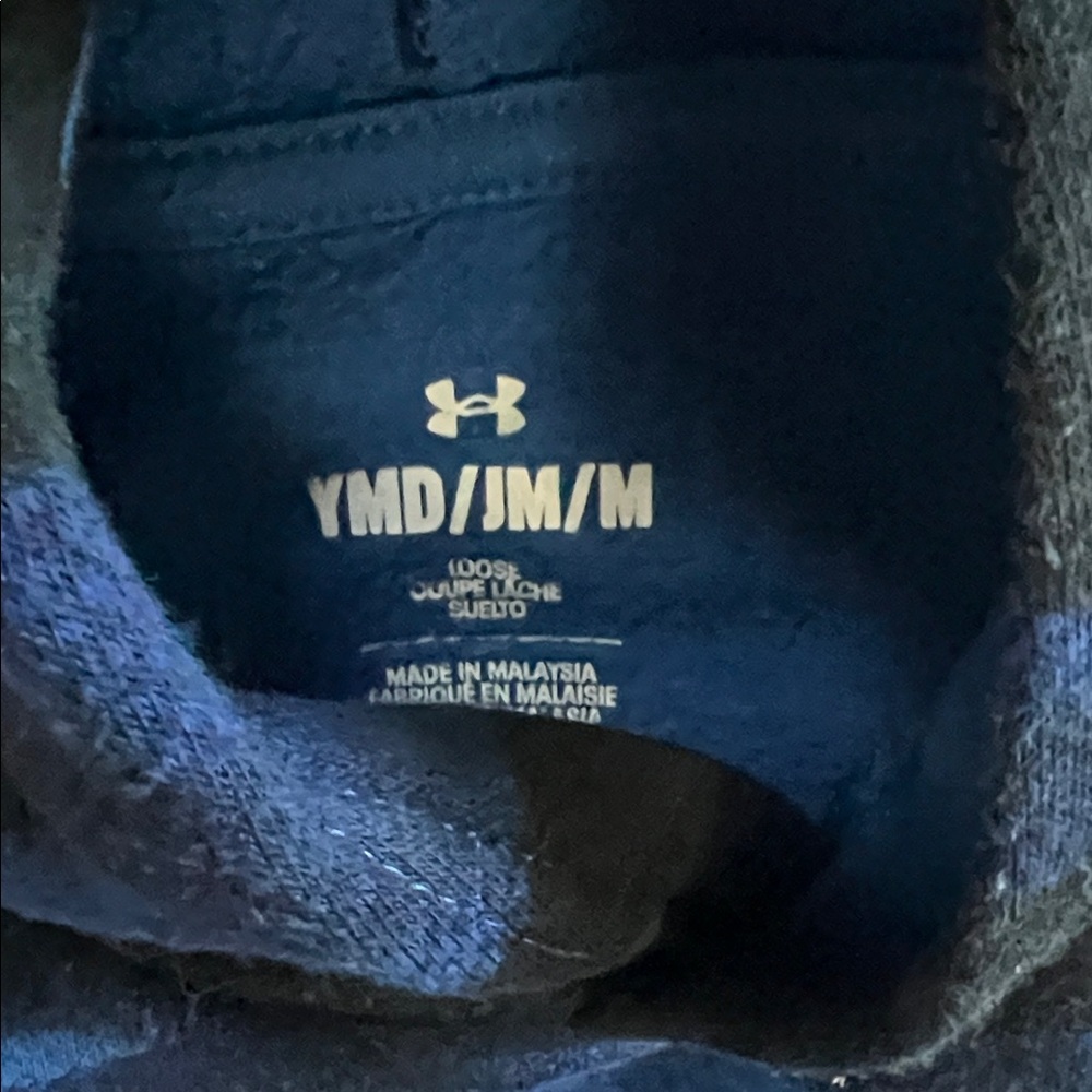 Under Armour Kids Black and Blue Camo Hoodie - Picture 3 of 4